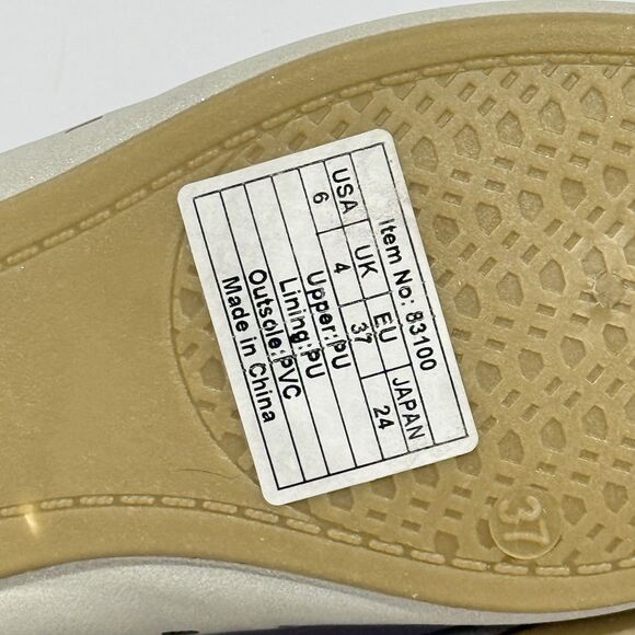 Rominz Women's Flats Shoes Comfortable Grey PU Leather Ballet Flats Size 6 - Picture 11 of 16